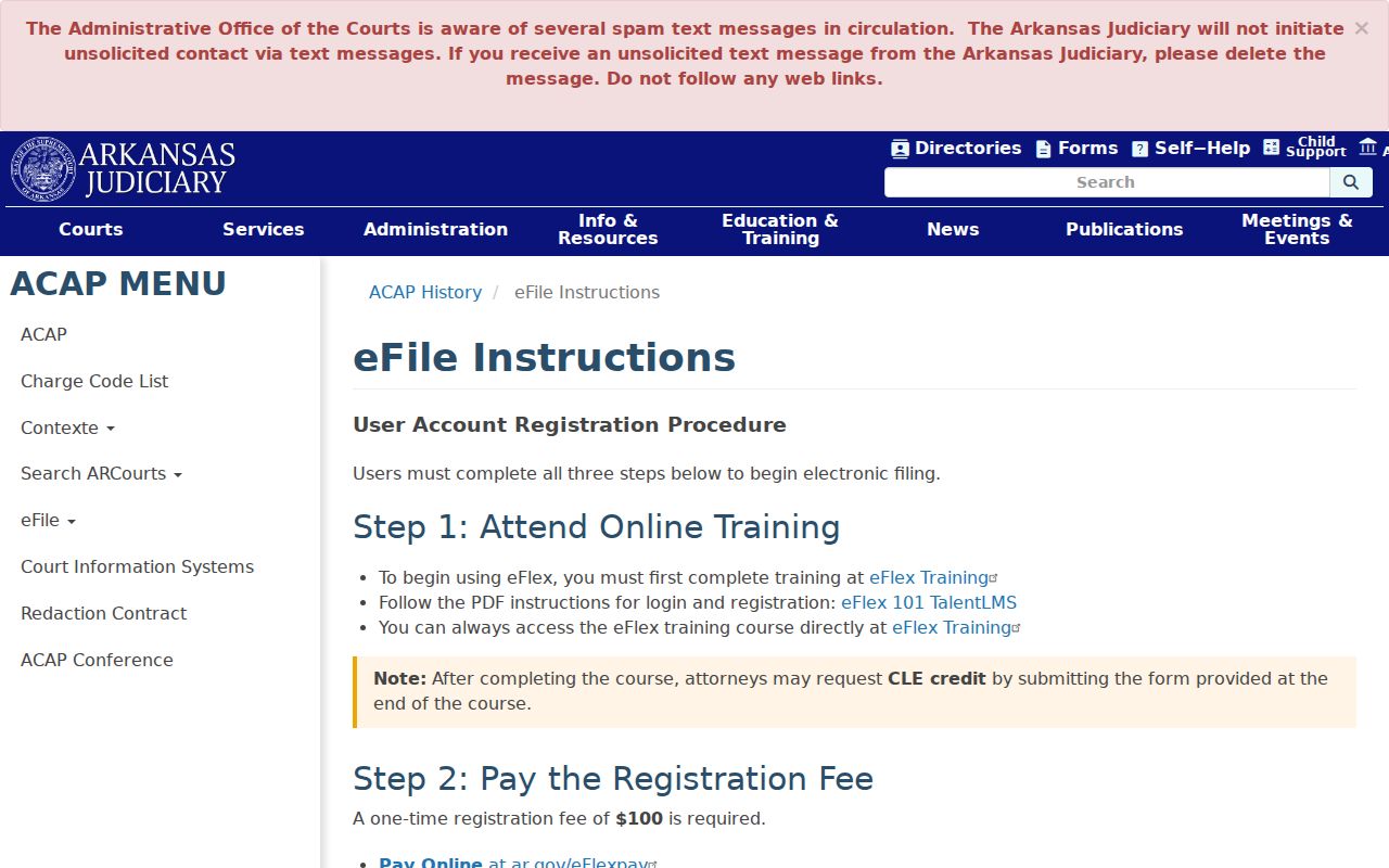 Pulaski County civil docket Arkansas eFiling instructions