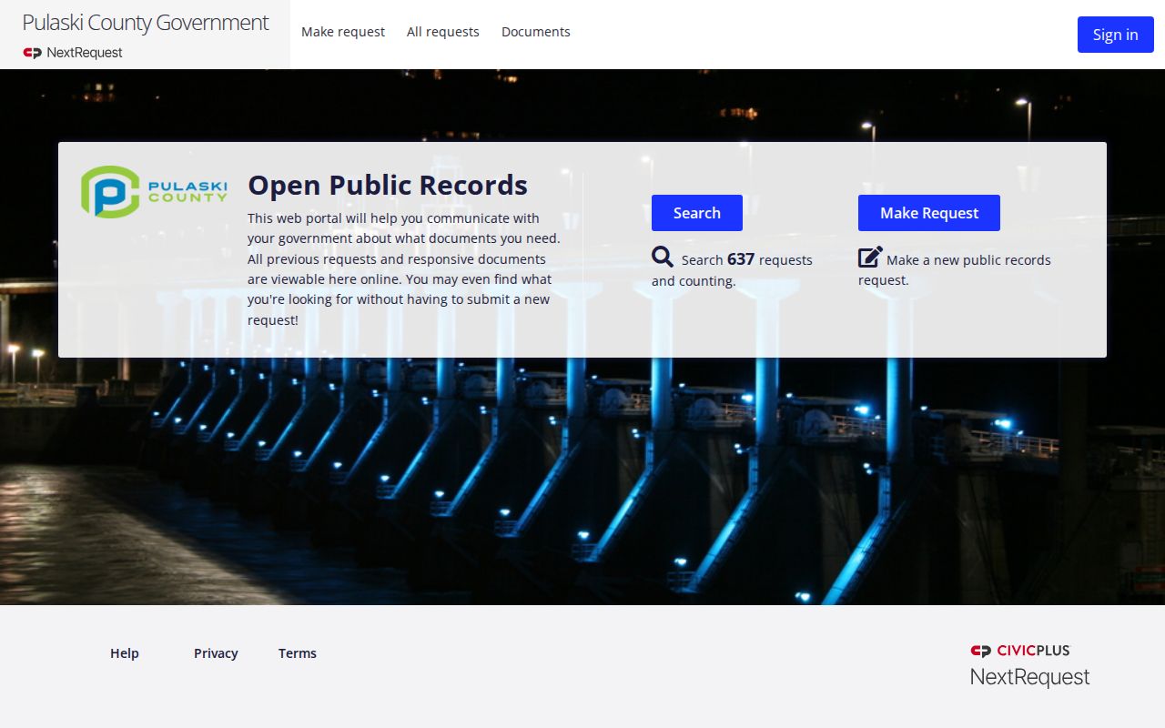 Pulaski County court records request portal