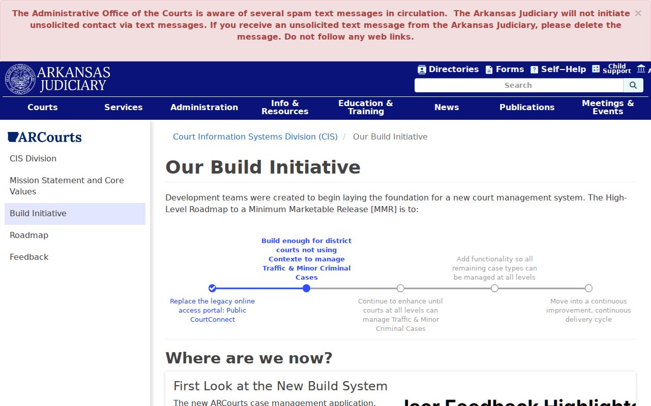 Pulaski County court docket Arkansas case technology project