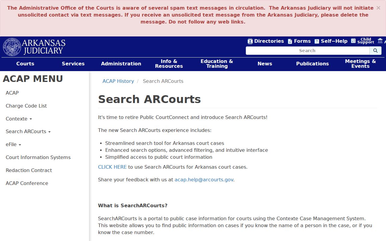 Pulaski County court docket Search ARCourts overview