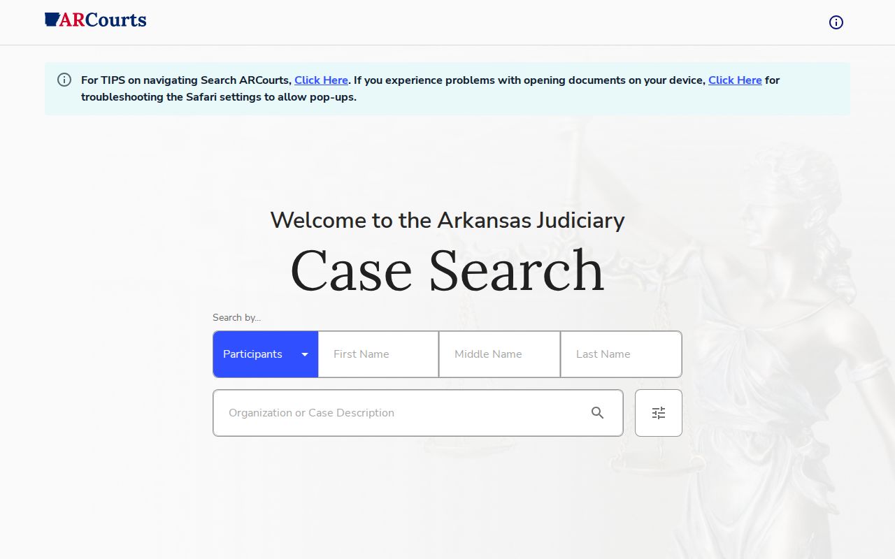 Pulaski County court docket public search form